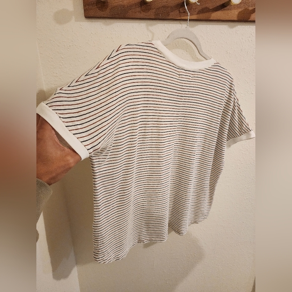 Madewell Striped Short Sleeve Tee - Black and White - Picture 6 of 8